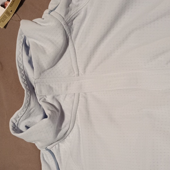 Blue 1/4 Zipper Long Sleeve Sport Top - Picture 6 of 10